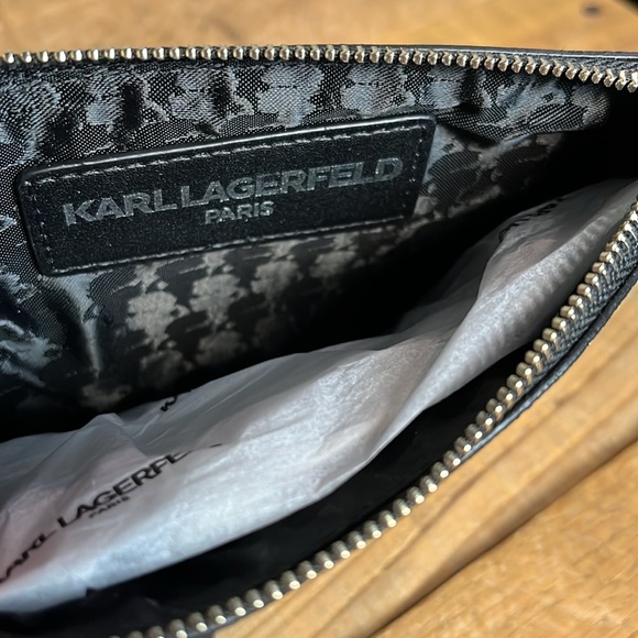KARL LAGERFELD Adele Zip Wristlet NWT - Picture 6 of 7